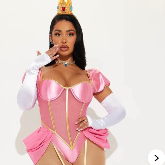 Video Game Princess 6 Piece Costume Set PINK small - Picture 1 of 12